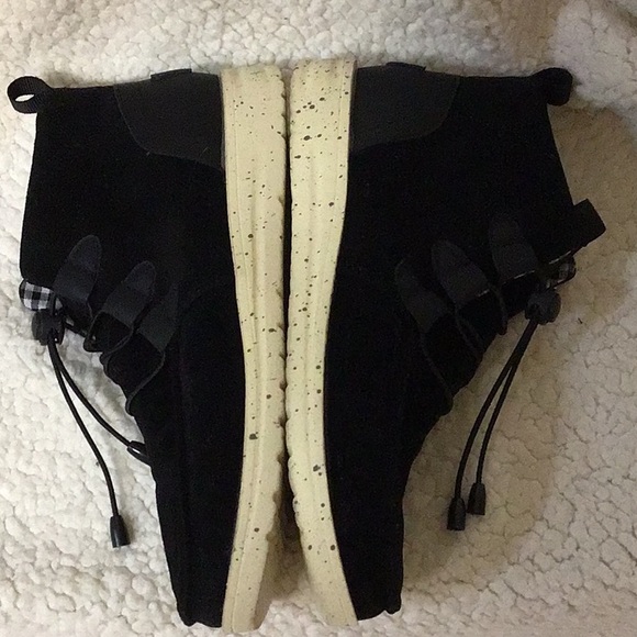 BLACK DRAWCORD ANKLE BOOT 39 - Picture 5 of 9